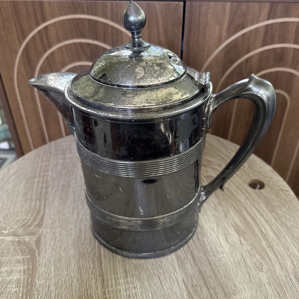 Essex Silver Co. Large Pitcher Natural Patina, Great Planter Idea